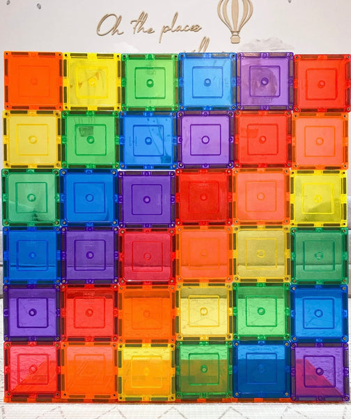 Magnetic Tiles - Small Square Pack (36 piece)
