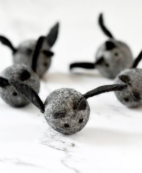 Felt Bats Loose Parts - 5 Bats