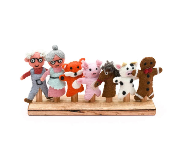 Gingerbread Man Story, Finger Puppet Set