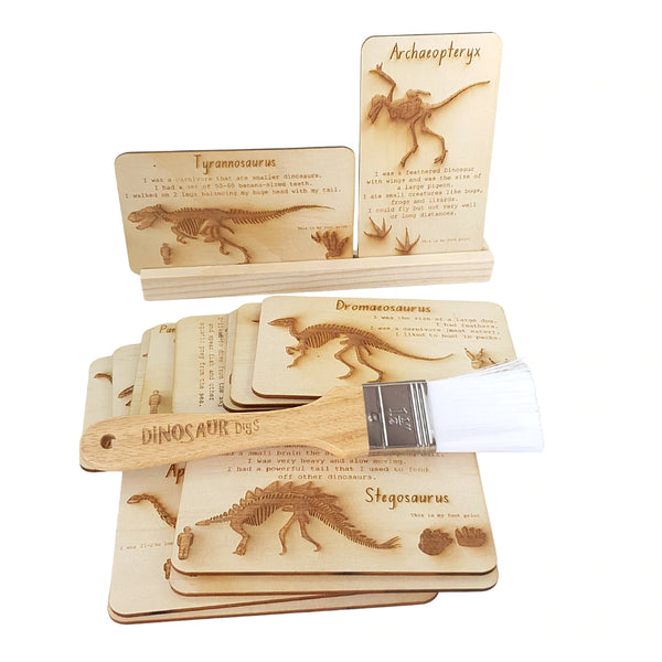 Dinosaur digs fossil cards