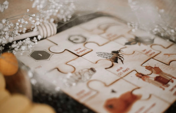 9 Piece honey bee puzzle