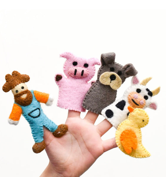 Old MacDonald Farm Animals A, Finger Puppet Set