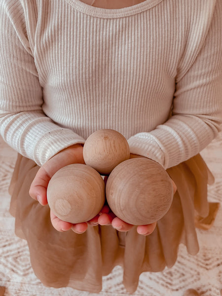 Large Sized Wooden Balls set
