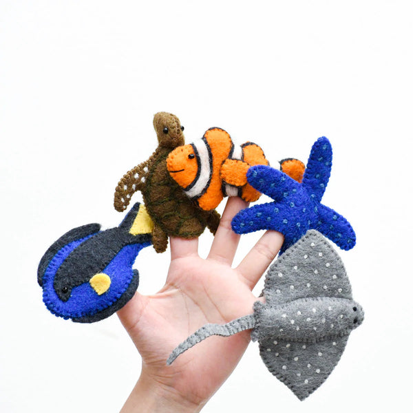 Australian Coral Reef Under the Sea - Finger Puppet Set