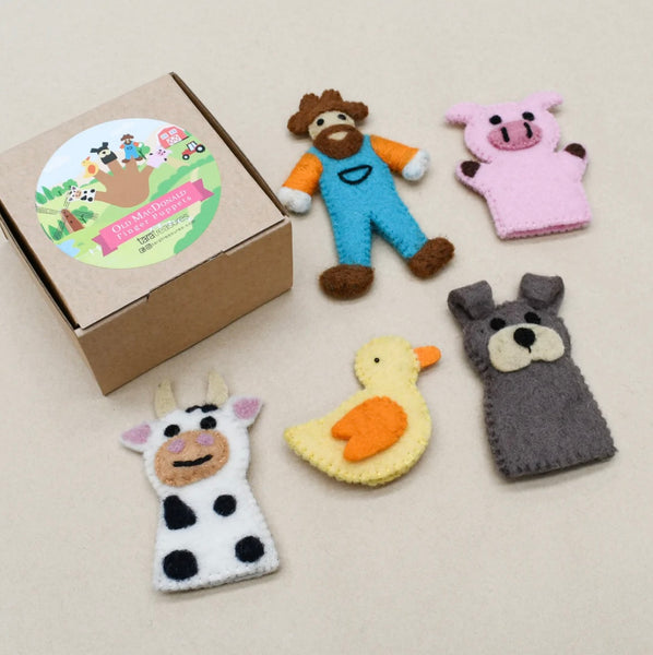 Old MacDonald Farm Animals A, Finger Puppet Set