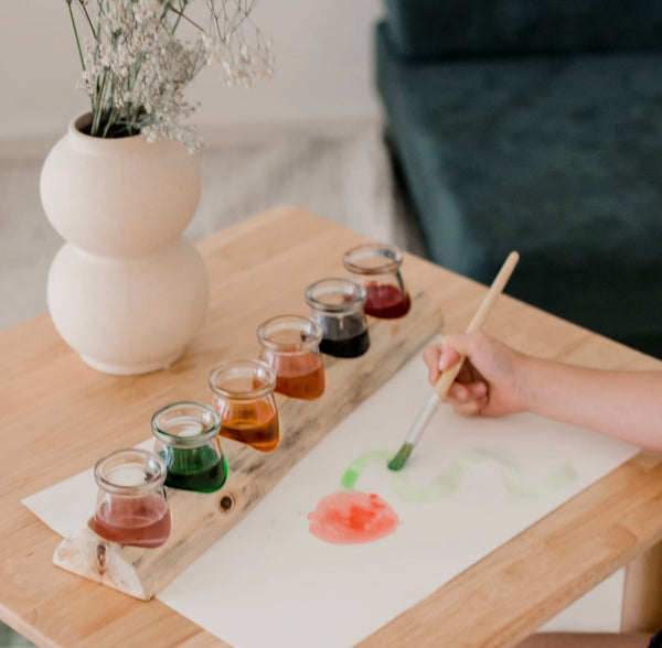 Wooden Paint Pot Holder