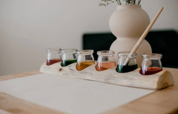 Wooden Paint Pot Holder