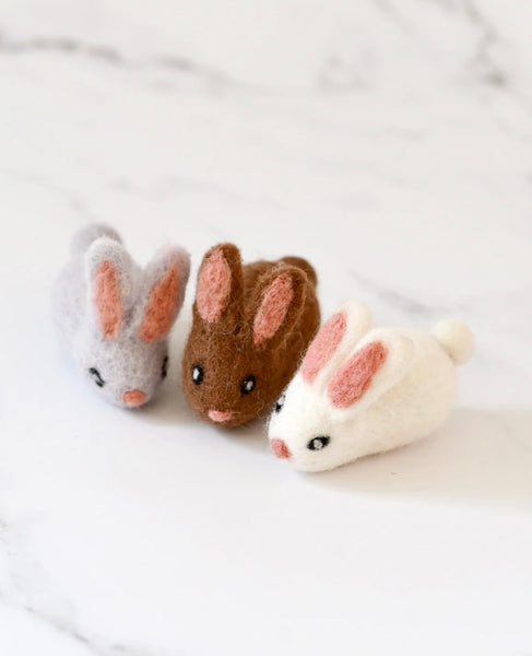 Felt rabbits (3 rabbits)
