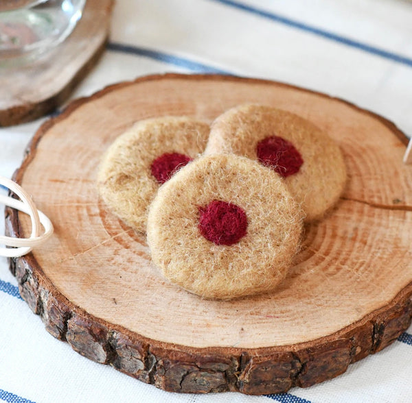 Felt Jam Drop Biscuit (Set of 3)
