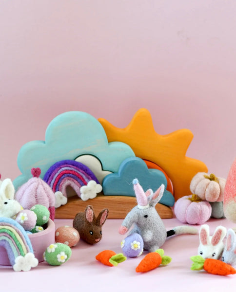 Felt polka dot eggs (set of 6)