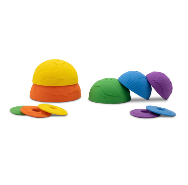 OCEAN STACKING CUPS- Rainbow Bright