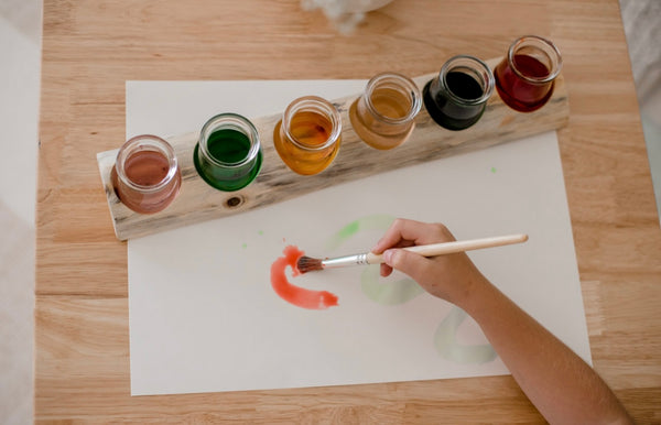 Wooden Paint Pot Holder