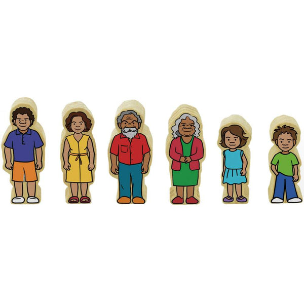 Indigenous Themed Wooden Family