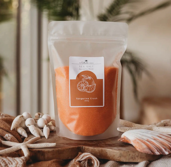 Tangerine Crush Sea Salt - Orange Coloured Sensory Salt For Potion and Sensory Play Trays.