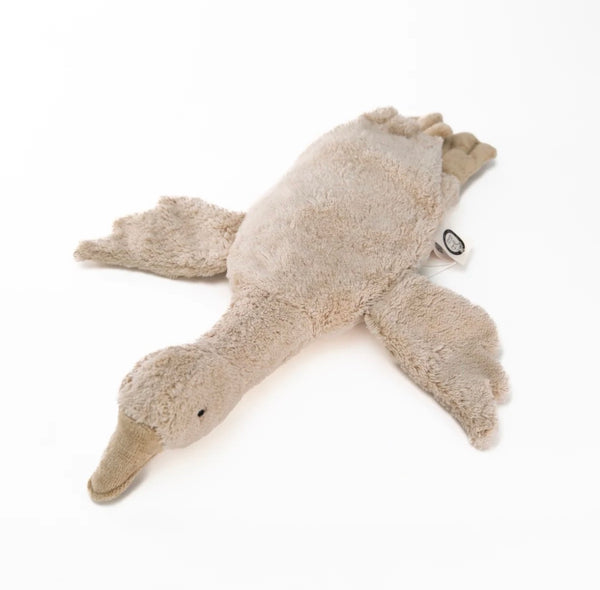 SENGER Cuddly Animal - Small Goose - Linen - Removable Heat/Cool Pack