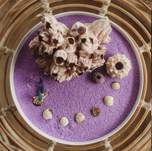 Urchin Sea Salt - Purple Coloured Sensory Salt For Potion and Sensory Play Trays.
