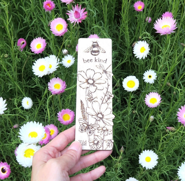 Wooden Bookmark- Bee Kind