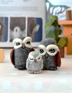 FELT OWL FAMILY (SET OF 3)