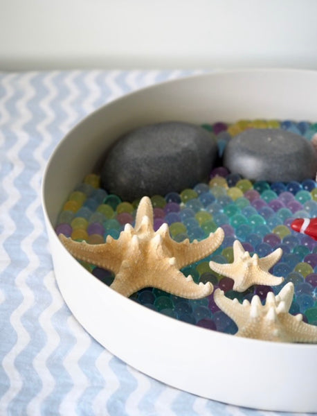 Glitter water marbles