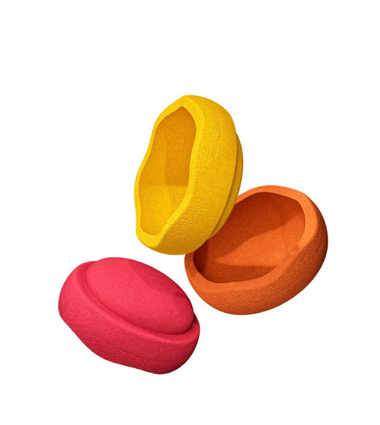 Stapelstein Balance Stepping Stones - Original, Set of 3, Warm Classic