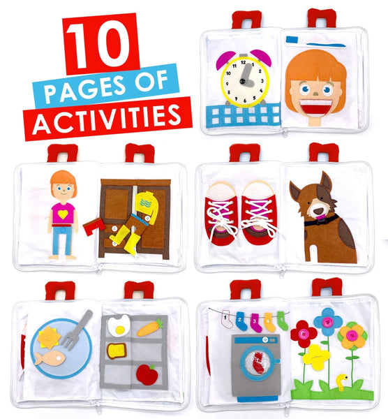 FABRIC ACTIVITY BOOK - MY BIG DAY (RED)