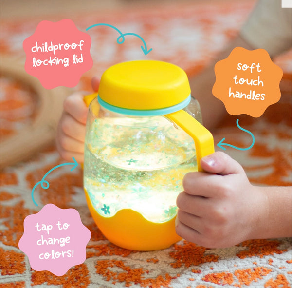 GLO PAL SENSORY PLAY JAR YELLOW