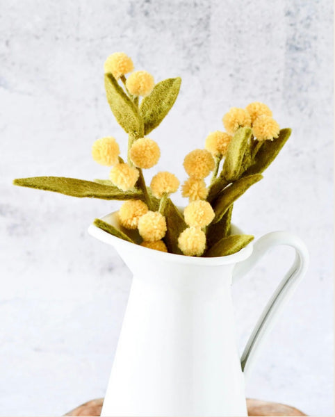 FELT WATTLE FLOWERS STEM
