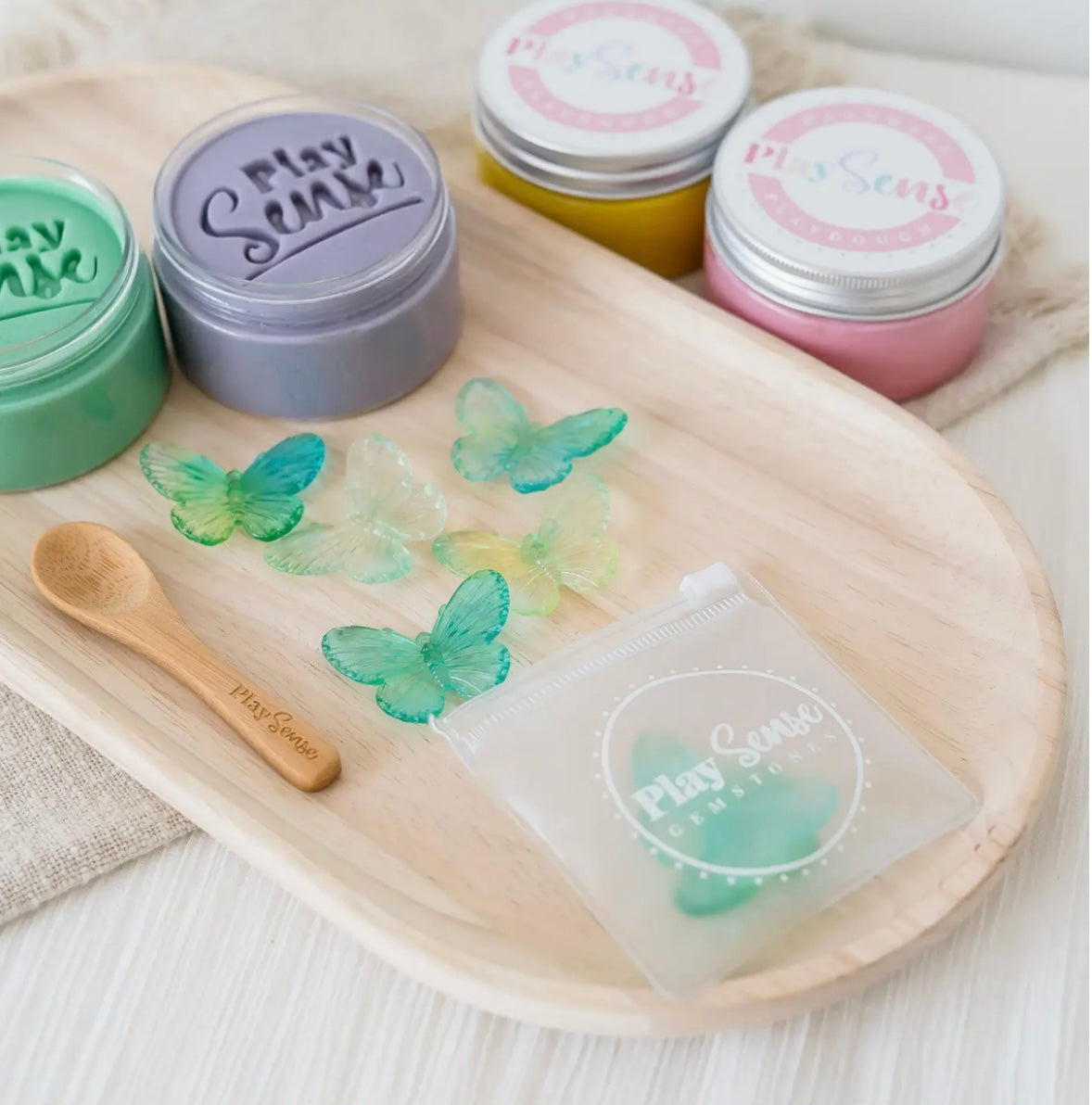 Gemstones - Green/Yellow Butterflies