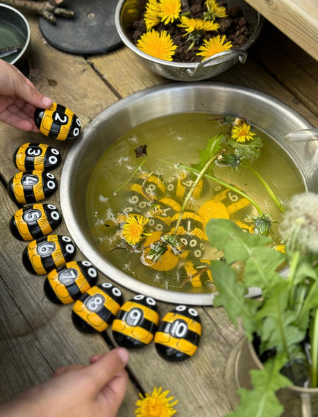 Honey Bee Number Stones