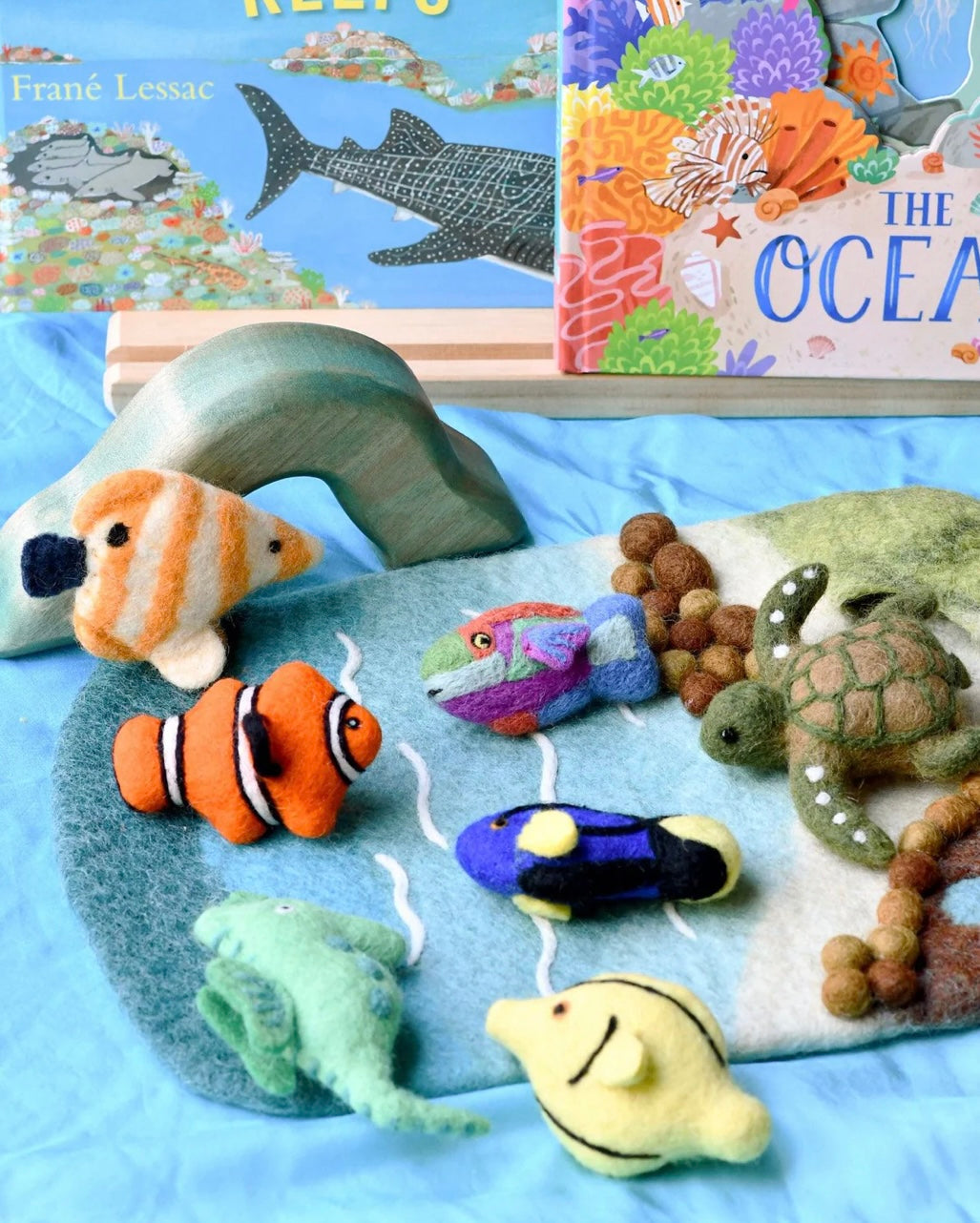 FELT CORAL REEF FISH TOY SET