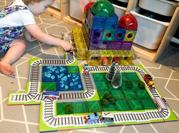 Magnetic Tile Topper - Train Pack (36 Piece)