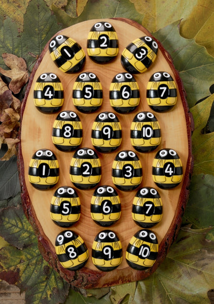 Honey Bee Number Stones