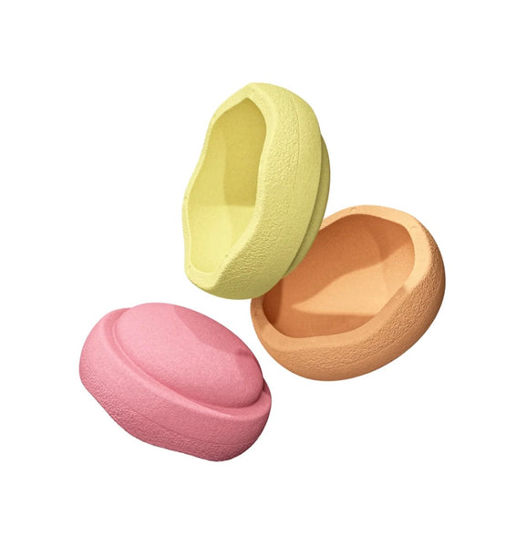 Stapelstein Balance Stepping Stones - Original, Set of 3, Warm Pastel