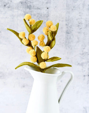 FELT WATTLE FLOWERS STEM