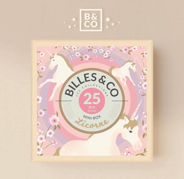 Billes & Co Marble Treasure Mini Box - Unicorn, Small 26pc