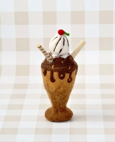 FELT CHOCOLATE MILK SHAKE PLAY FOOD