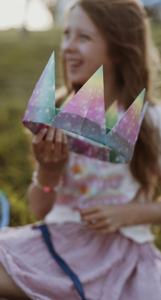 URSUS Rainbow Fairy Dust Folding Paper - 50 Sheets - 15cm