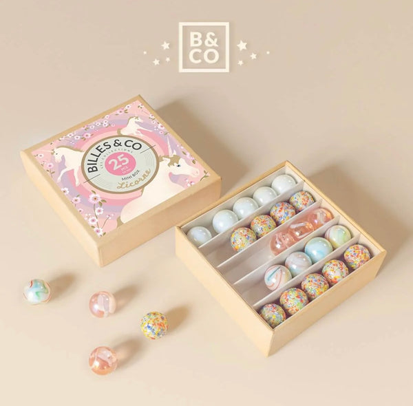Billes & Co Marble Treasure Mini Box - Unicorn, Small 26pc