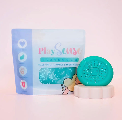 Play Sense Dough | Glitter Teal | Sour Lolly Scented