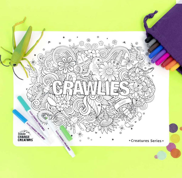CRAWLIES Re-FUN-able™ Colouring Set