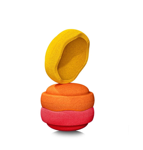 Stapelstein Balance Stepping Stones - Original, Set of 3, Warm Classic