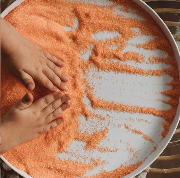 Tangerine Crush Sea Salt - Orange Coloured Sensory Salt For Potion and Sensory Play Trays.