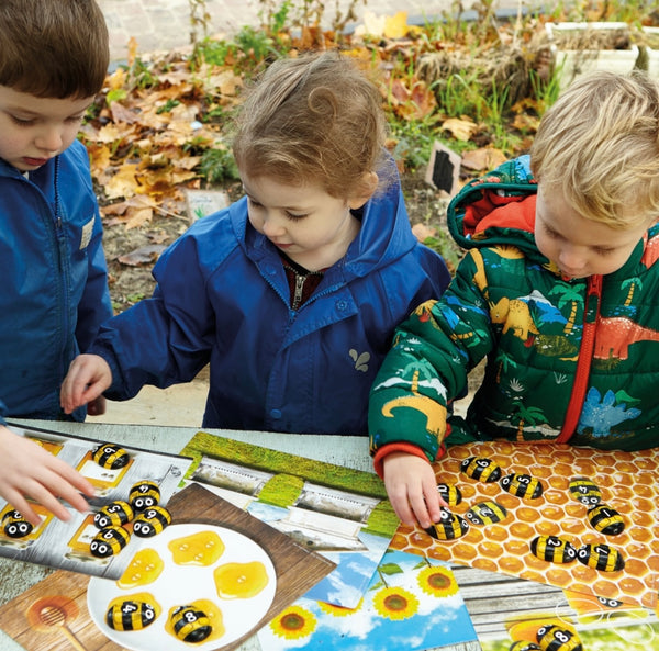 Honey Bee Number Stones