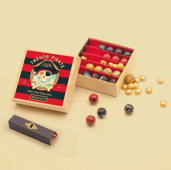 Billes & Co Marble Treasure Mini Box - Pirate Treasure, Small 40pc