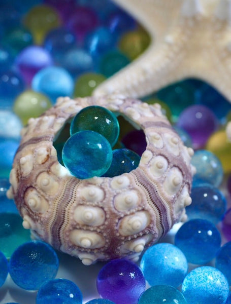 Glitter water marbles