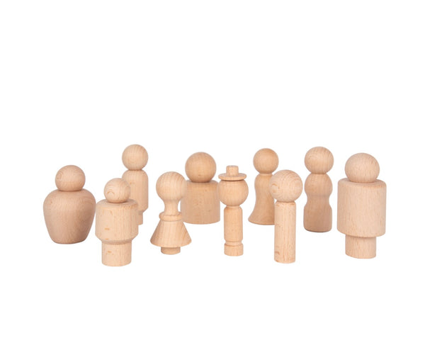 Wooden Community Figures - 10pcs
