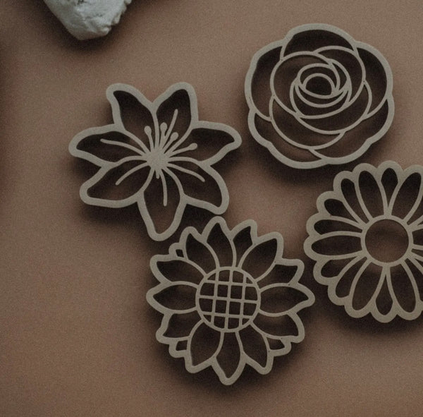 Mixed Flower Cutter Set - Eco Playdough Tool