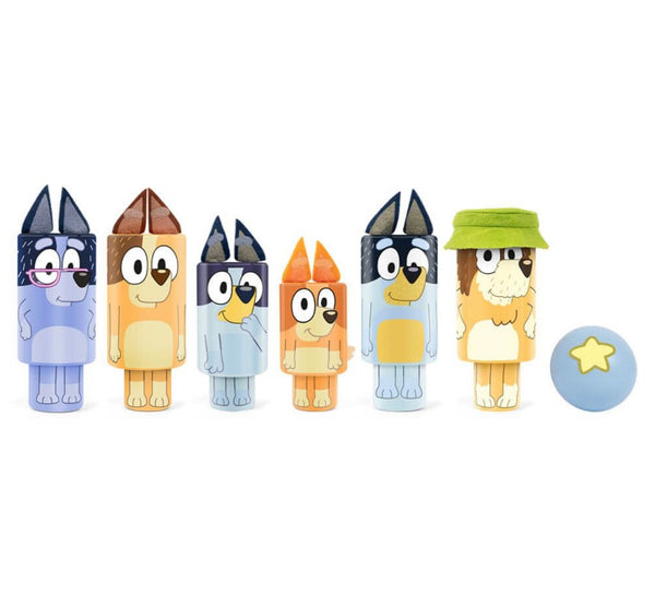 BLUEY WOODEN CHARACTER SKITTLES