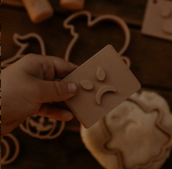 Ghost Stamp and Cutter Set - Halloween Eco Playdough Tools