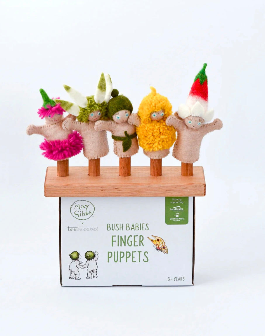 MAY GIBBS X TARA TREASURES - BUSH BABIES FINGER PUPPETS SET